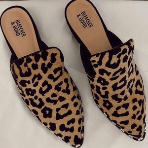 Leopard print mules